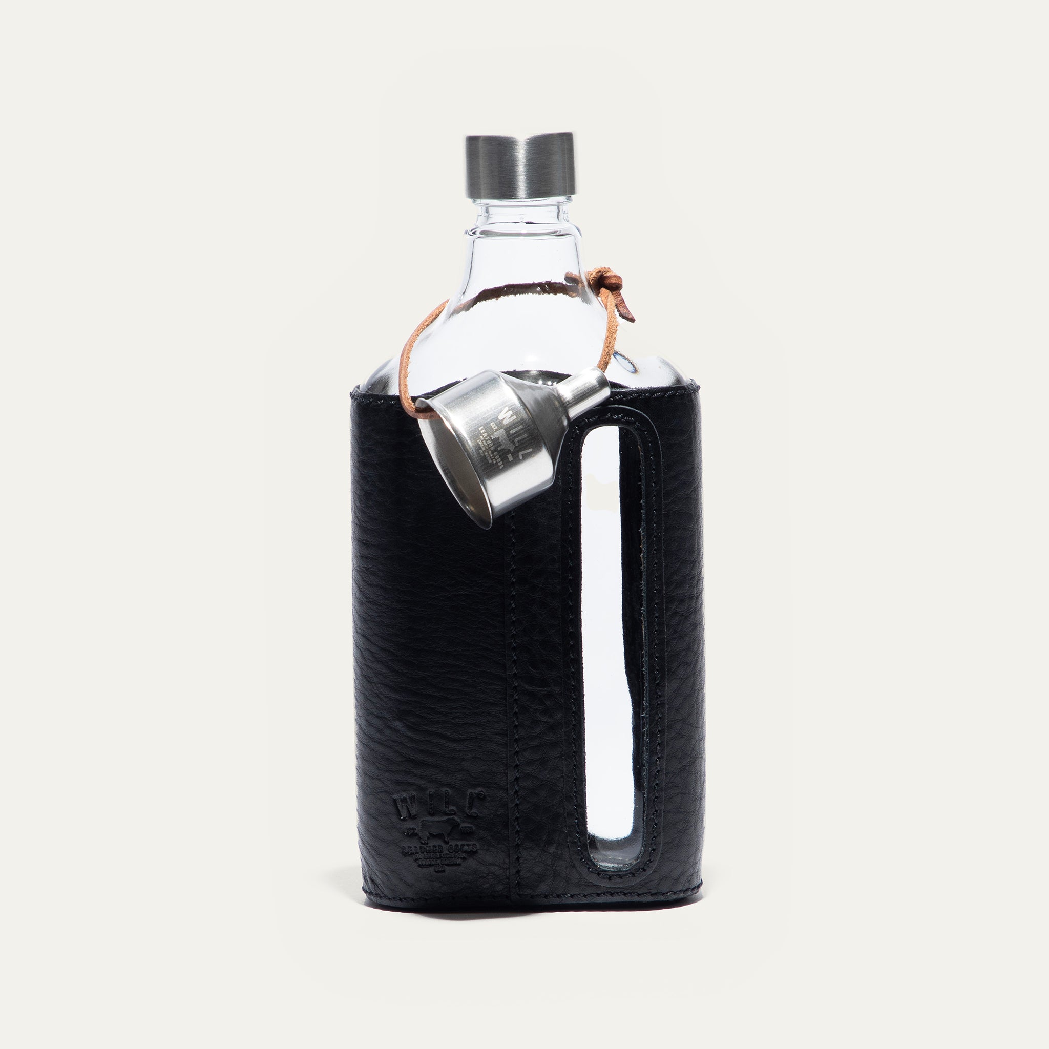 Glass Leather Flask 375Ml - Will Leather Goods